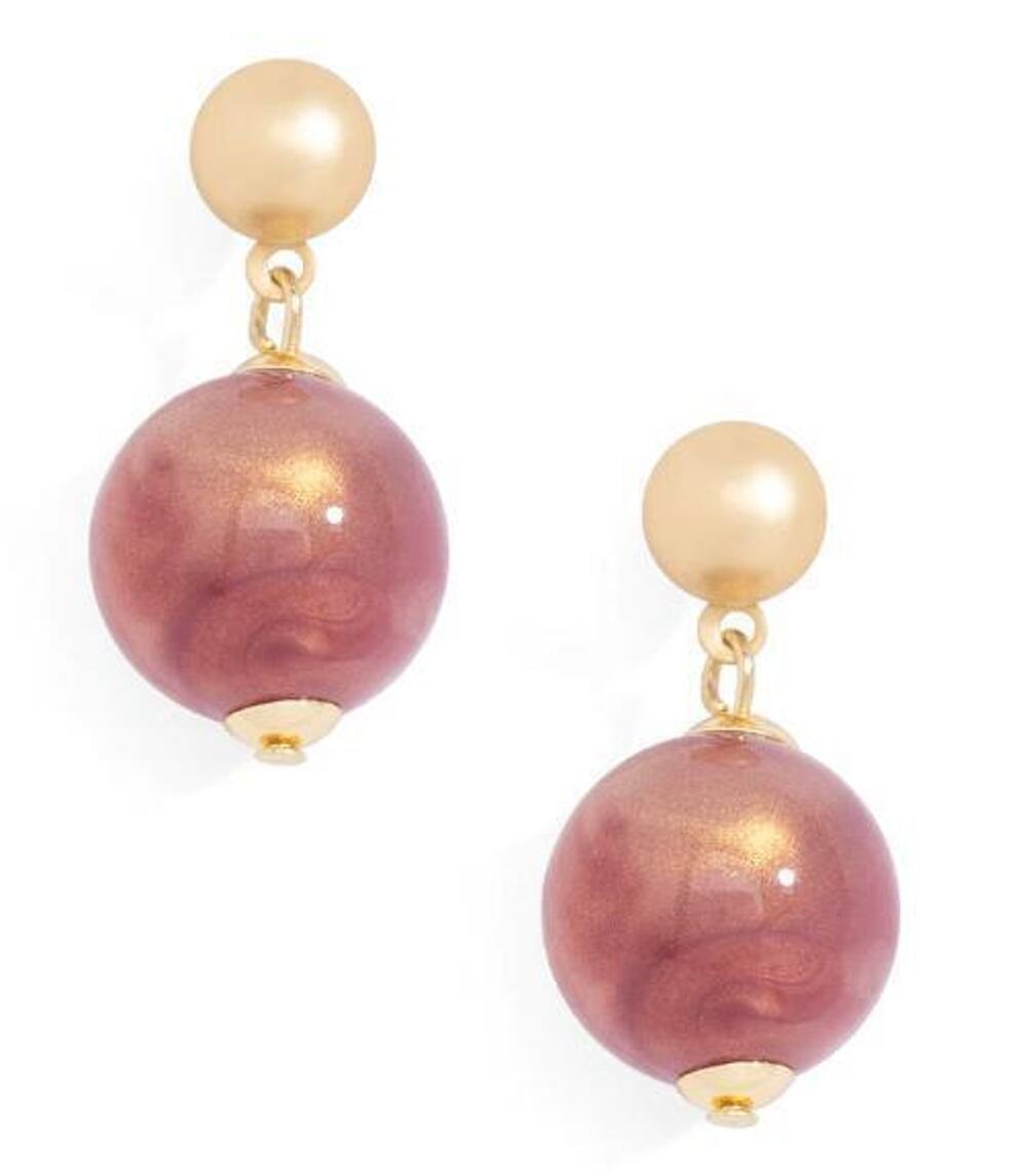 Zenzii Iridescent Bead Drop Earrings - Berry